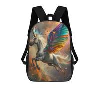sinyumoney Flying Unicorn With Wings Children's Backpacks School 3D Printed Bag Bookbag for Kids Travel Rucksacks Boy Girl Book Bags Kids School Bag 17inch