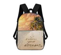 sinyumoney Follow Your Dreams Backpack School Bag Water Resistant School Bag Business Backpack - Perfect for Travel, Work And Daily Use 17inch