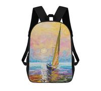 sinyumoney Following The Wind Rucksack Water Resistant School Bag Business Backpack for Men, Women & Teenage Boys 17inch