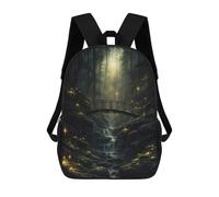 sinyumoney Forest Bridge in Autumn School Backpack Large Water Resistant Laptop Backpack for Teenage Girls Boys Women Men 17inch