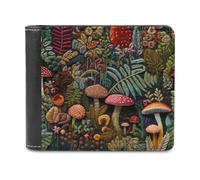 sinyumoney Forest Embroidery Art 3D Print Wallet Credit Card Cash Id Holder Slots Note Section Leather Wallet Craftsmanship Gifts 11.7cm*9.5cm