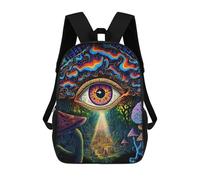 sinyumoney Forest Eye 3D Printed Children's School Backpack for Kids High Capacity Travel Rucksacks Book Bags Kids School Bag Back Pack 17inch