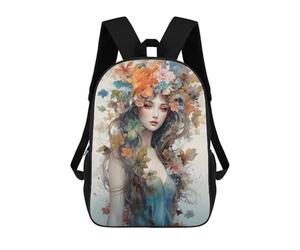 sinyumoney Forest Fairy School Backpack Water Resistant School Bag Business Backpack for Boys/Girls/Teenagers 17inch