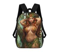 sinyumoney Forest Nymph Backpacks 3D Printed 17inch Kids School Backpack Outdoor Casual Daypack Casual Travel Bags for Middle School Students