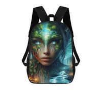 sinyumoney Forest Nymph Backpacks Kids 17inch School Backpack School Bag 3D Printed School Bag for Boys Elementary And Middle School Students