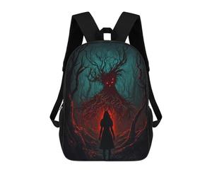 sinyumoney Forest Spirit Encounter Kids Backpacks Children Bag,Anime Bag,Large Capacity Kids Backpack, 3D Printed Children's,Student Schoolbag,Kids Boys Girls School Bag 17inch