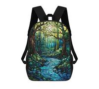 sinyumoney Forests of Wonder Rucksack Large Lightweight Casual Backpack for Campus Outdoor Travel Sports 17inch