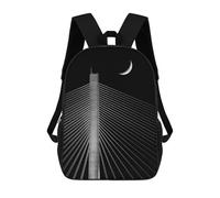 sinyumoney Forth Crossing Edinburgh Children's School Backpack 3D Printed for Kids Travel Rucksacks Book Bags Kids School Bag 17inch