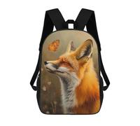 sinyumoney Fox And Butterfly School Bags Water Resistant School Bag Business Backpack - Perfect for Travel, Work And Daily Use 17inch