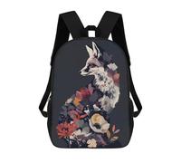 sinyumoney Fox And Flower Pop Art School Bag Bookbag 3D Printed Children's Backpacks for Kids Boy Girl Book Bags Kids School Bag Travel Rucksacks 17inch