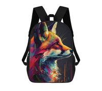 sinyumoney Fox Animal PopArt School Bags Fashion Stationery Backpack Waterproof Casual Daypacks for School/Work/Travel 17inch