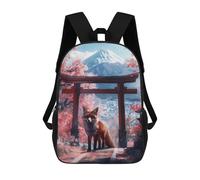 sinyumoney Fox at Torii Gate Backpack 3D Printed Kids School Backpack High Capacity Travel Backpacks Book Bags Kids Backpack 17inch