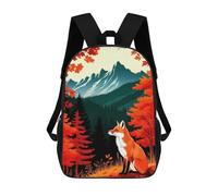 sinyumoney Fox Autumn Mountain Landscape Backpack School High Secondary School Bags Casual Backpack for Teenage Girls Boys Women Men 17inch