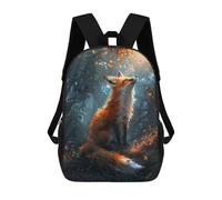 sinyumoney Fox Basing in Sunlight Kids School Backpack 17 Inch School Bag 3D Printed School Bag for Boys Elementary And Middle School Students