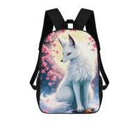 sinyumoney Fox Cherry Blossoms Children's 17 Inch School Backpack 3D Printed Anime Movies for Kids Travel Rucksacks Book Bags Kids School Bag