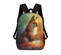 sinyumoney Fox Children's Backpacks School Backpack 3D Printed for Kids Travel Rucksacks Book Bags Kids 17inch School Bag
