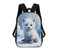 sinyumoney FOX Cub Watercolor Children's School Backpack 3D Printed for Kids Travel Rucksacks Book Bags for Boys Elementary School Students 17inch