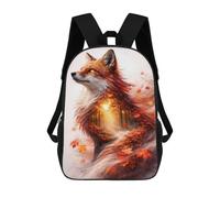sinyumoney Fox Double Exposure Nature Silhouette School Bags School Secondary High School College Backpack Travel for Girl, Teen Girls 17inch