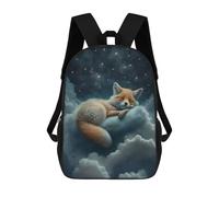 sinyumoney Fox Dreams in Clouds Backpack School Fashion Stationery Backpack Waterproof Casual Daypacks for Boys/Girls/Teenagers 17inch