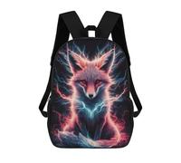 sinyumoney Fox Electric Kids' Book Bag 3D Printing School Bag Boys And Girls Cool Knapsack Casual Back Bag for School Students 17inch