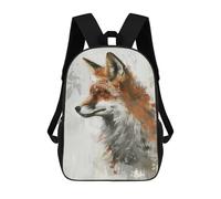 sinyumoney Fox Elegance Painting School Backpack 3D Printed School Bags Boys Girls Laptop Backpack for Kids/Students/Adults 17inch