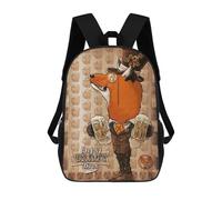 sinyumoney Fox Enjoy Craft Beer School Backpack Daypacks Business Backpack Water Resistant Bookbag for Campus Outdoor Travel Sports 17inch