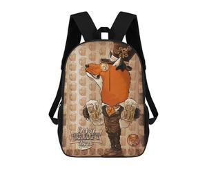 sinyumoney Fox Enjoy Craft Beer School Backpack Daypacks Business Backpack Water Resistant Bookbag for Campus Outdoor Travel Sports 17inch
