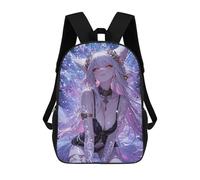 sinyumoney Fox Girl with Crystalline Tail Children's 17 Inch School Backpack 3D Printed Cool Knapsack for Kids Travel Rucksacks Book Bags Kids School Bag