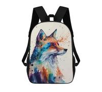 sinyumoney Fox Head Painting Backpack School Bag Water Resistant School Bag Business Backpack - Perfect for Travel, Work And Daily Use 17inch