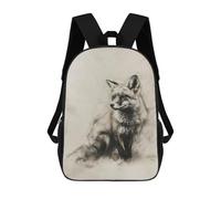 sinyumoney Fox In Charcoal Art School Backpack Work Laptop Backpack Rucksack Bag for Teenage Girls Boys Women Men 17inch