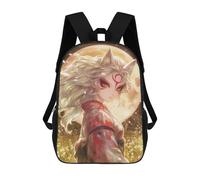 sinyumoney Fox Mask Moonlit Fantasy Backpack School Bag High Secondary School Bags Casual Backpack - Perfect for Travel, Work And Daily Use 17inch