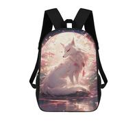 sinyumoney Fox Moonlit Garden Fantasy Backpack School Bag Large School Backpack for Boys - Perfect for Travel, Work And Daily Use 17inch