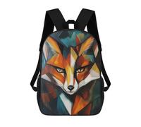 sinyumoney Fox Oil Painting Backpacks 3D Printed 17inch Kids School Backpack Outdoor Casual Daypack Casual Travel Bags for Middle School Students