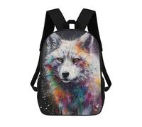sinyumoney FOX Painting School Backpack Lightweight Airport College Students Back Pack- Perfect for Travel, Work And Daily Use 17inch