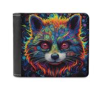 sinyumoney Fox Portrait 3D Print Clutch Purse Slots ID Window RFID Blocking Banknote Compartments Slim Elegant Leather Wallet 11.7cm*9.5cm