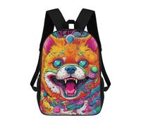 sinyumoney Fox Portrait Backpacks 3D Printed School Bag Casual Kids Fashion School Bag for Boys Middle School Students School 17inch