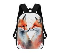 sinyumoney Fox Romantic Couple Backpack 3D Printed School Bag For Boys High Capacity Travel Backpacks Book Bags Boys School Bag Mochila 17inch