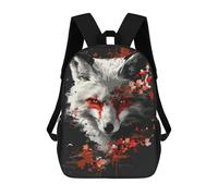 sinyumoney Fox Spirit Art Print Children's Backpacks School Backpack 3D Printed for Kids Travel Rucksacks Book Bags Kids 17inch School Bag