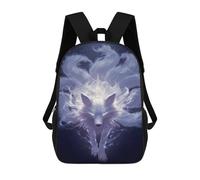 sinyumoney Fox Spirit Energy Artwork Backpack 3D Printed Kids School Backpack High Capacity Travel Backpacks Book Bags Kids Backpack 17inch