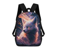 sinyumoney Fox Spirit in Stormy Sky Backpack School Bag Lightweight Casual Daypack School Backpacks for School/Work/Travel 17inch