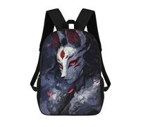 sinyumoney Fox Spirit Portrait with Red Accents School Backpack Lightweight Schoolbag Dayback Bookbag College for Camping Outdoor Adventures And Daily Travel 17inch