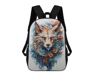 sinyumoney Fox Spirit Watercolor Art Print School Bags School Secondary High School College Backpack Travel for Boys/Girls/Teenagers 17inch