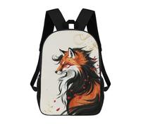 sinyumoney Fox Spirit with Blossoms Digital Art Backpack School Daypacks Business Backpack Water Resistant Bookbag for Men, Women & Teenage Boys 17inch