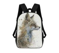 sinyumoney Fox Splatter Portrait School Backpack Water Resistant Travel Backpack Computer Bag for Girls Boys Teenage 17inch