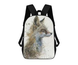 sinyumoney Fox Splatter Portrait School Backpack Water Resistant Travel Backpack Computer Bag for Girls Boys Teenage 17inch