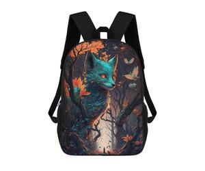 sinyumoney Fox Supernatural Forces Kids Backpack, Kids School Bag 3D Printed School Backpacks for Boys And Teenager School Students 17inch