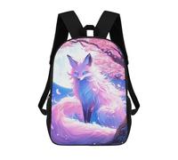 sinyumoney Fox Under Cherry Blossom Tree Backpack School Daypacks Business Backpack Water Resistant Bookbag for Girls Boys Teenage 17inch
