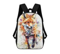 sinyumoney Fox Watercolor School Bags Water Resistant Travel Backpack Computer Bag for School/Work/Travel 17inch