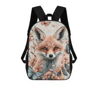 sinyumoney Fox with Butterflies And Flowers Backpack School Water Resistant Travel Backpack Computer Bag - Perfect for Travel, Work And Daily Use 17inch
