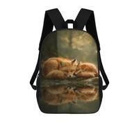 sinyumoney Foxes Resting in Nature Backpack School Bag High Secondary School Bags Casual Backpack for Teenage Girls Boys Women Men 17inch
